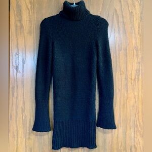 VTG Y2K Cris Mohair-Blend Fitted Tunic Length Made In USA Turtleneck Sweater - S